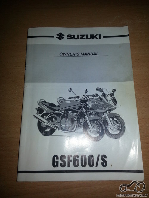 SUZUKI'99 Suzuki GSF600 OWNER'S MANUAL