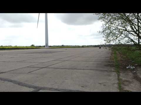stunt rider having fun at the airfield