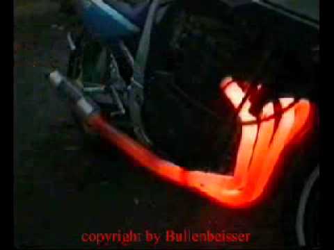 GSXR exhaust in flames