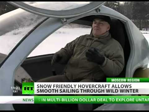 PERSONAL HOVERCRAFT IN RUSSIA -- DRIFT ON ICE AND SNOW