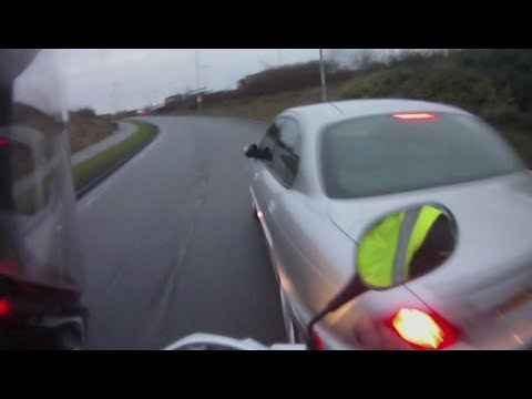 Car vs Motorcycle: Crash   Road Rage